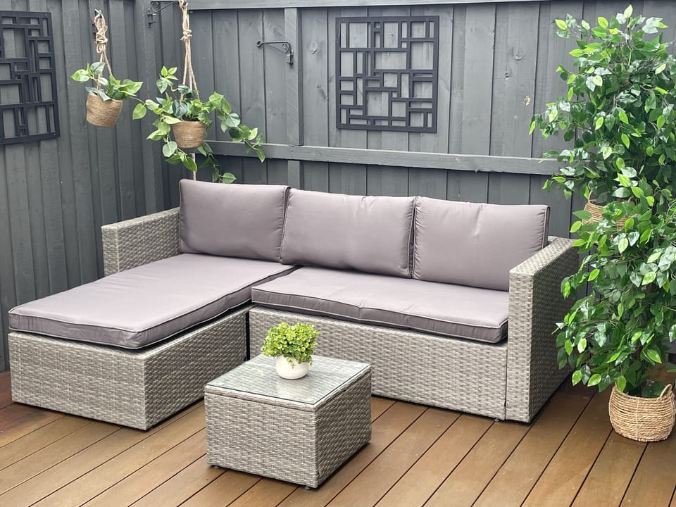 Lounge with your family and friends outdoors on a lovely day.