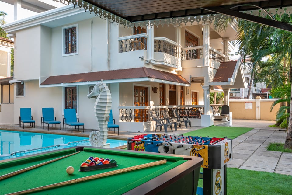 Outdoor banquet area