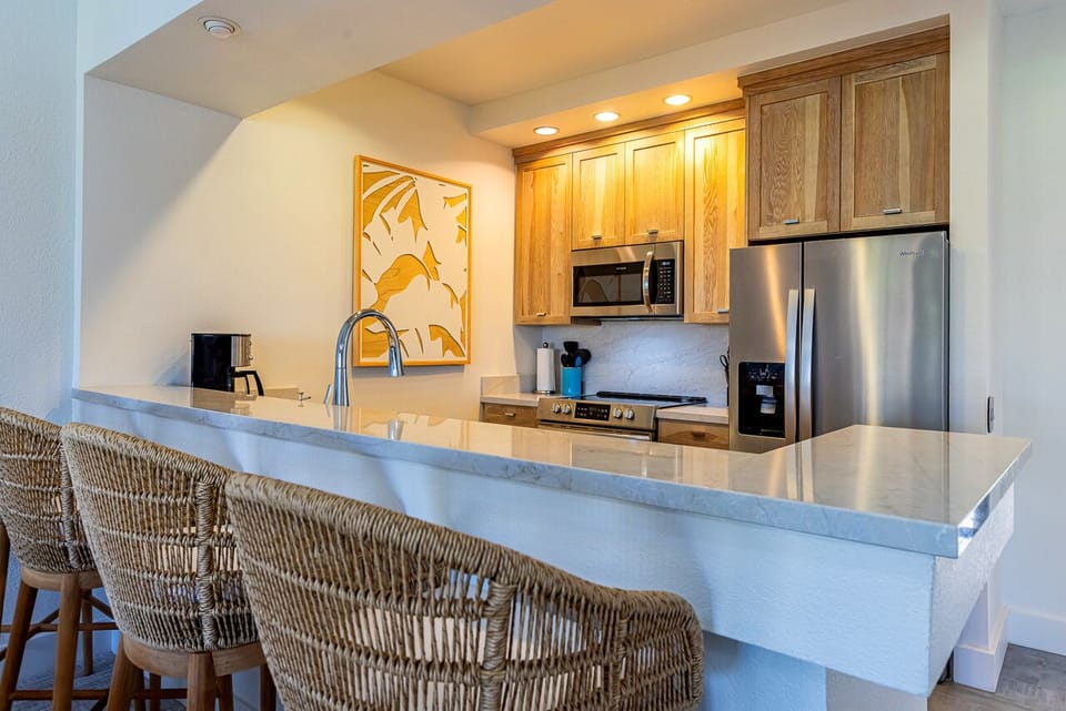 Enjoy the spacious kitchen while creating Maui meals