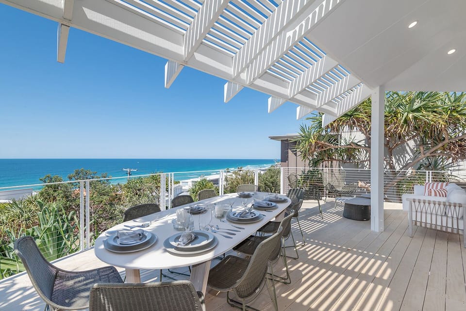Spacious balcony has alfresco dining for 10, outdoor lounge and scenic views now