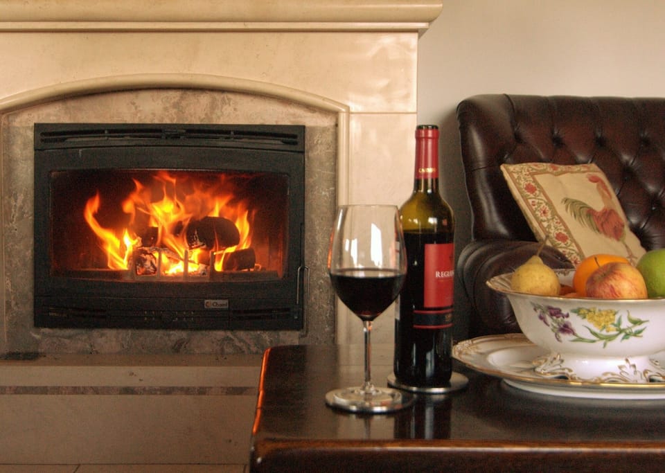 Log fire for those odd cool evenings in winter.