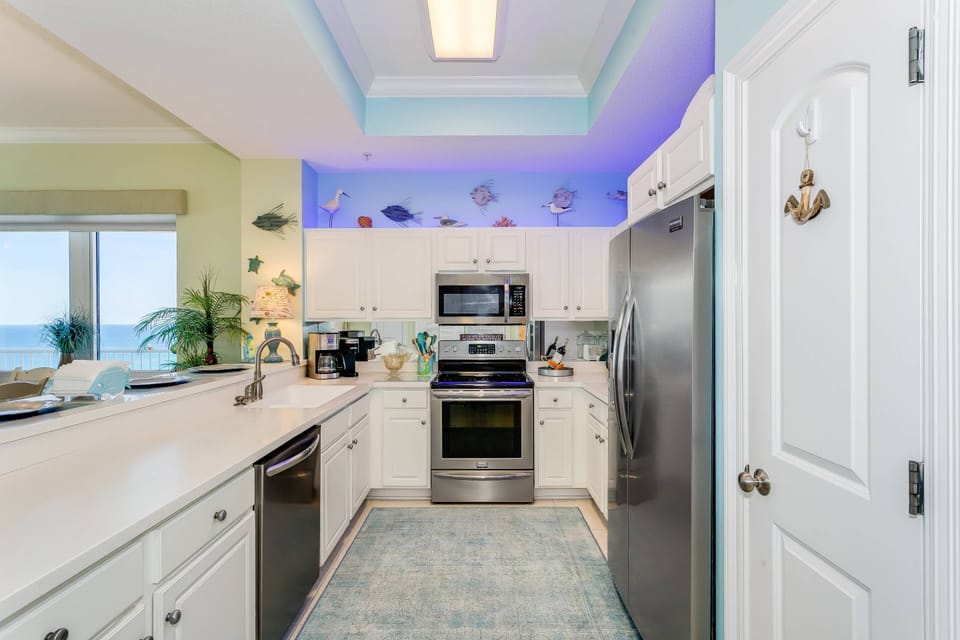 Beautifully updated kitchen with stainless steel appliances