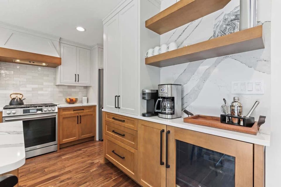 Coffee Bar, wine fridge and Pebble Ice Maker! 