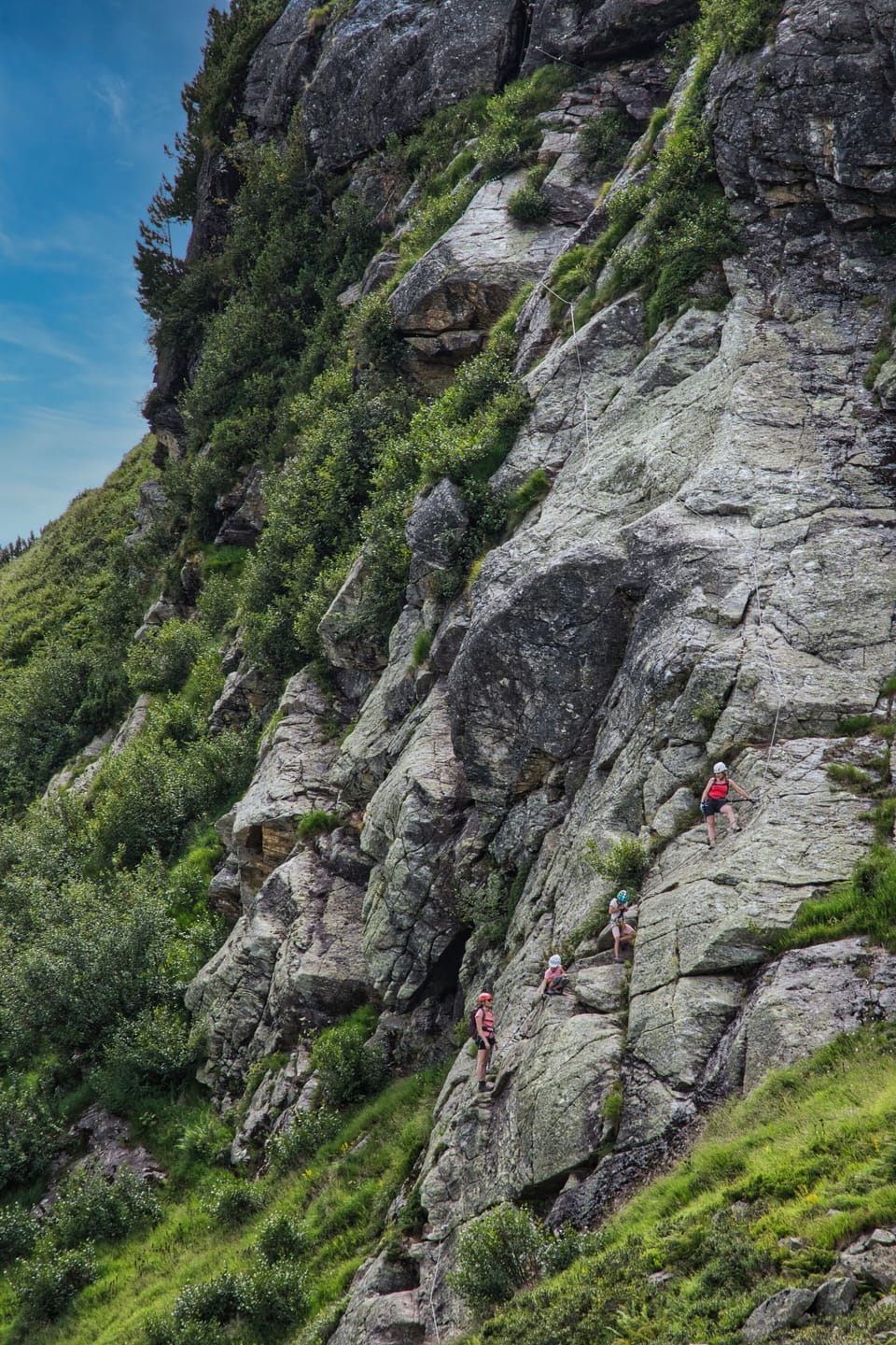 Outdoor rock climbing