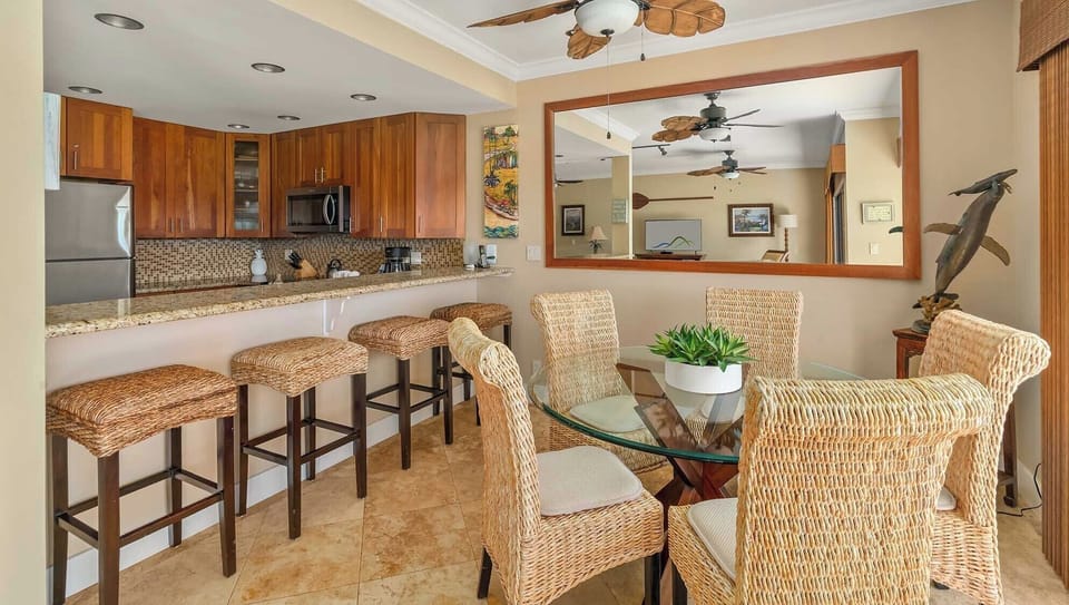 Poipu Sands at Poipu Kai Resort #412 - Dining Room & Kitchen - Parrish Kauai
