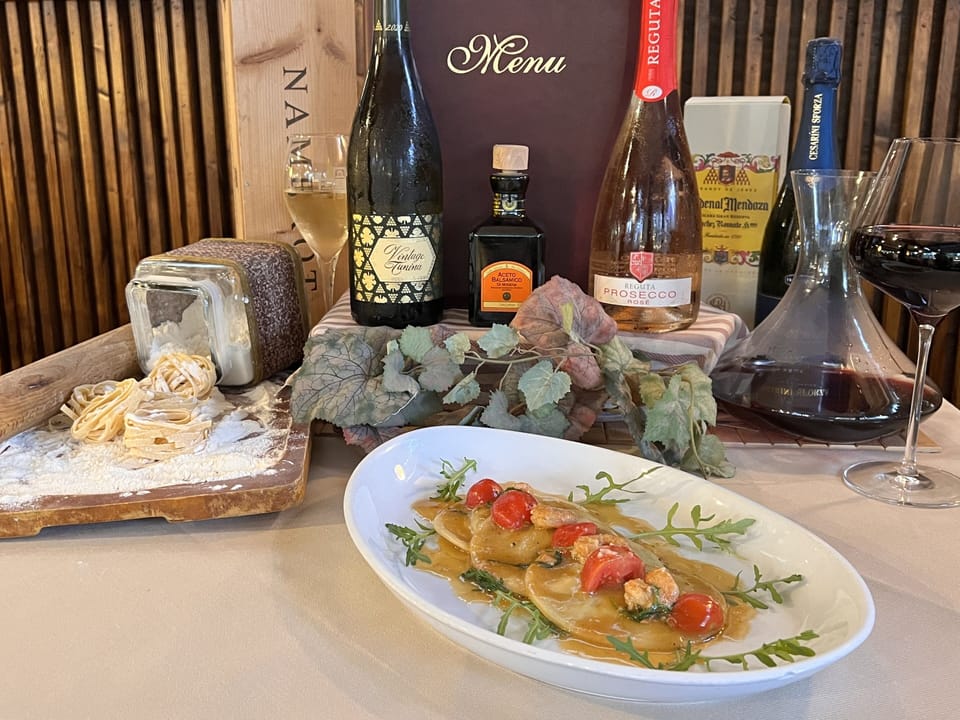 Dinner served, Italian cuisine