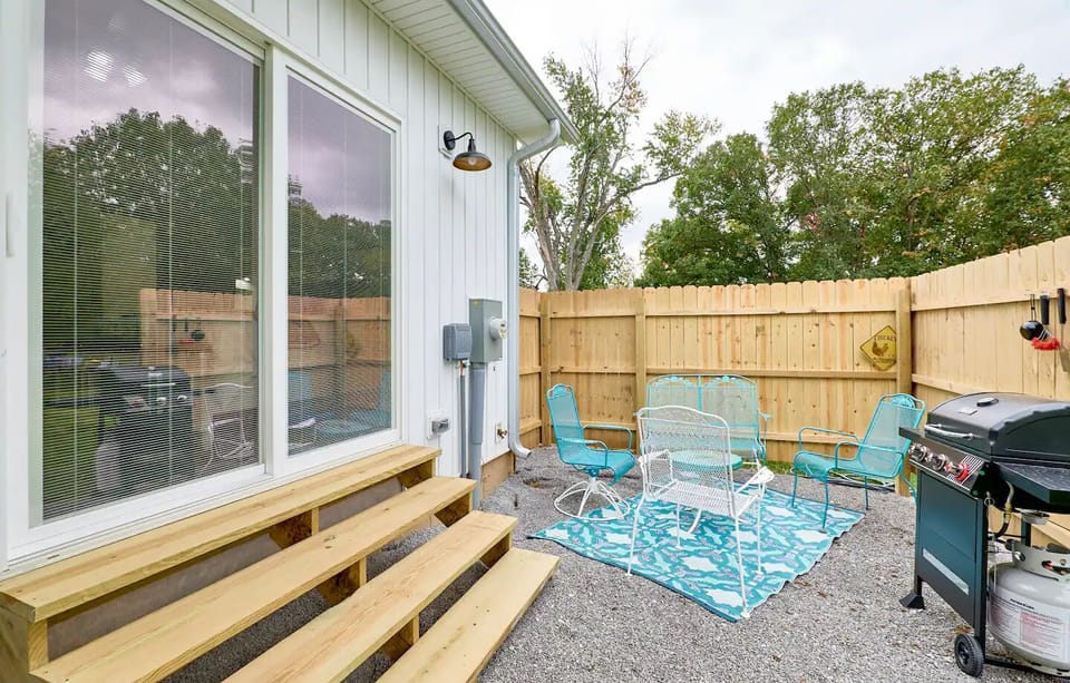 Chicken coop patio rock