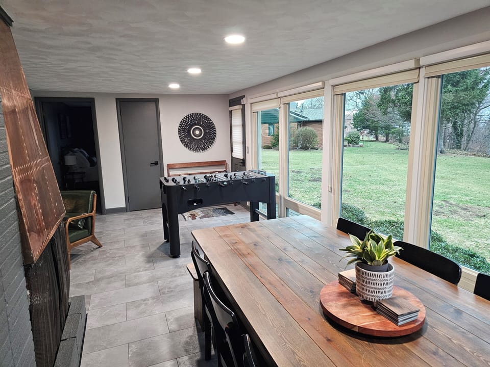 Large 9 ft. Dining Table with Seating for 10-12