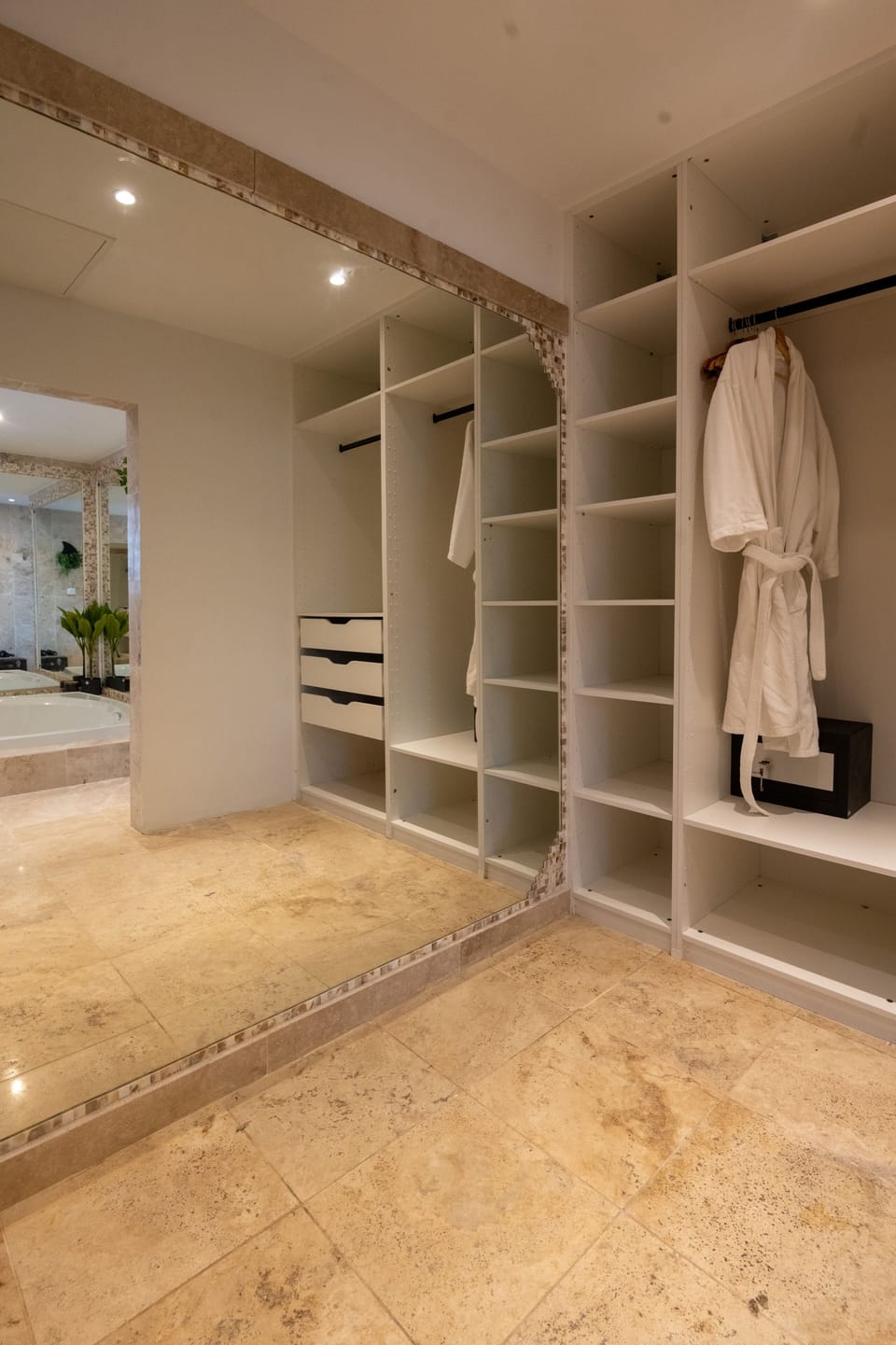 Master bedroom walk in closet