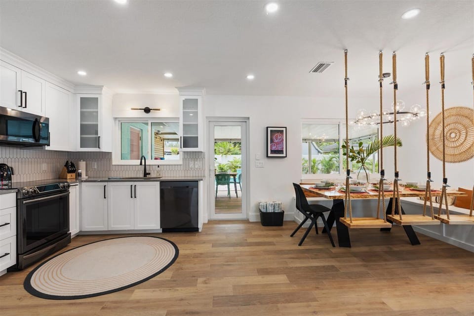 Back door leads right out to your incredible backyard space!