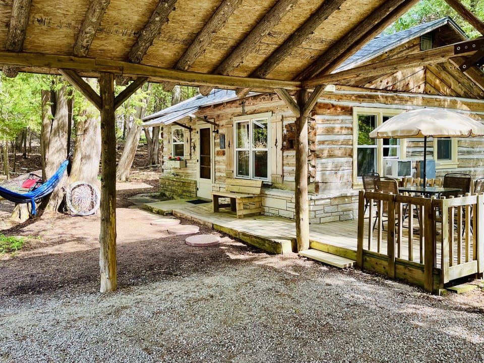 Porch for al fresco dining and carport
