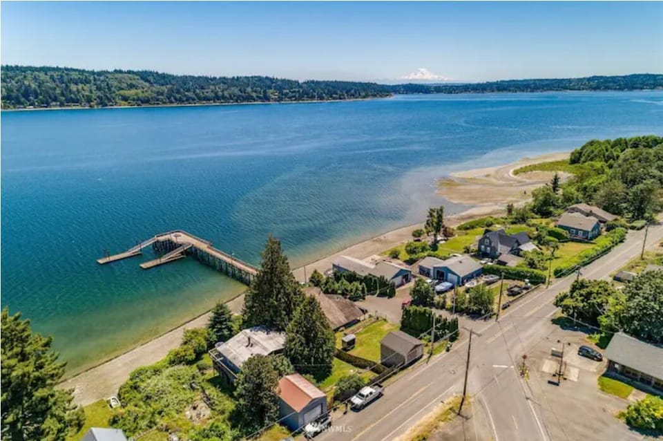 You’ll be right on the waterfront with your own private stretch of beach