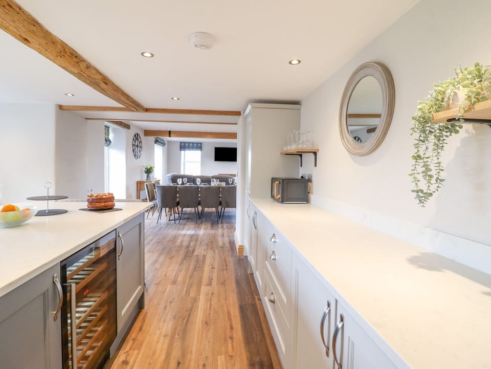 Fridge, dishwasher, electric kettle, toaster