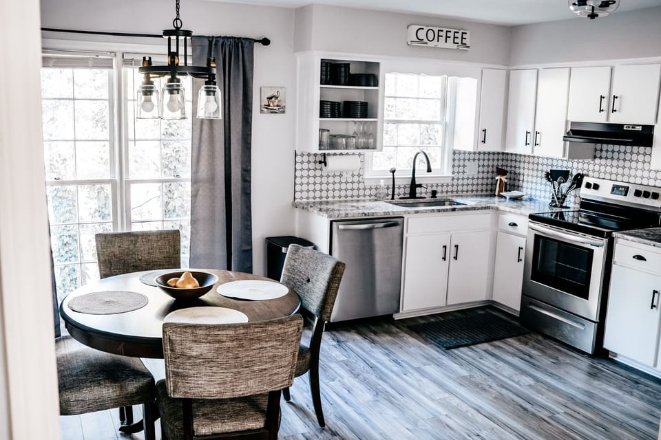 Kitchen / Dining Room (View from Living Room)