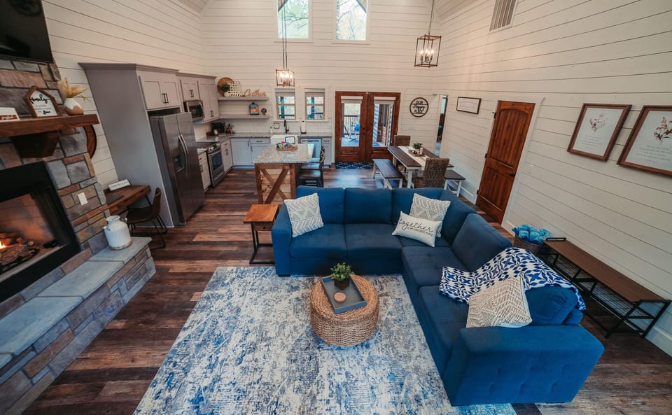 Comfort + Joy living area is open and spacious.