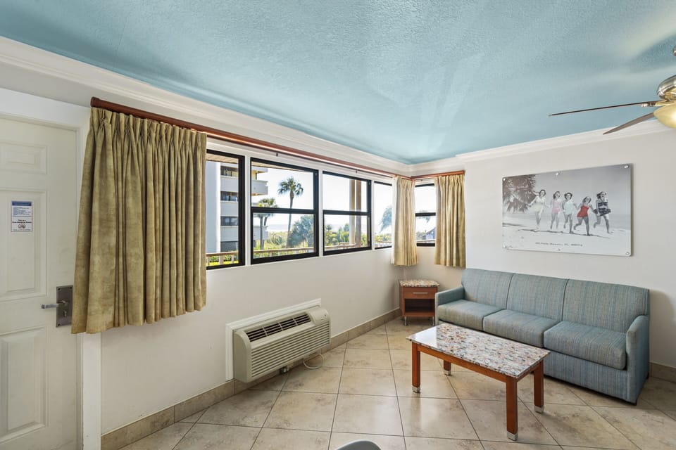 In-room safe, blackout drapes, iron/ironing board, cribs (free)
