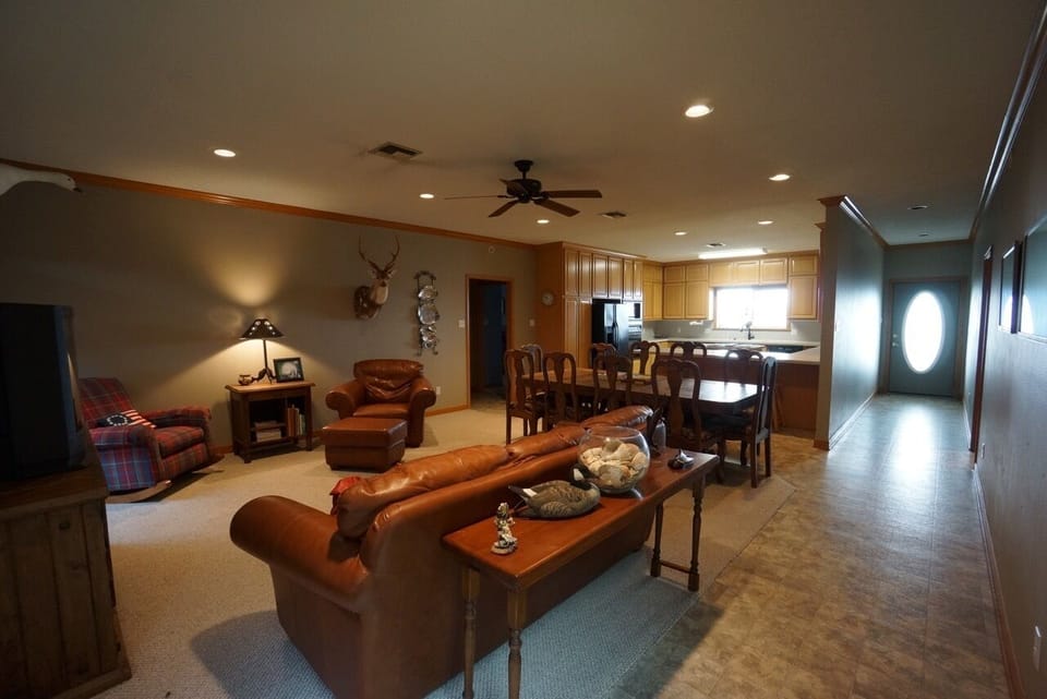 Up Unit Living Room and Dining Table and Kitchen