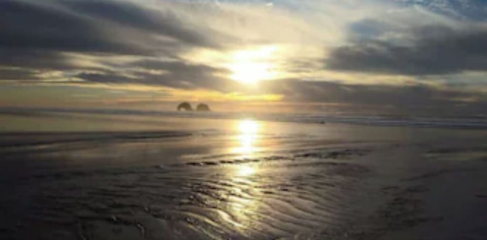 Twin Rocks at Sunset