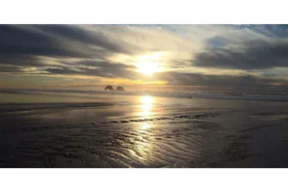 Twin Rocks at Sunset