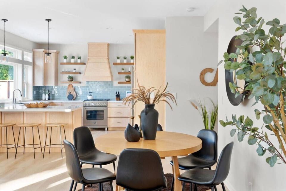 Dining area and kitchen