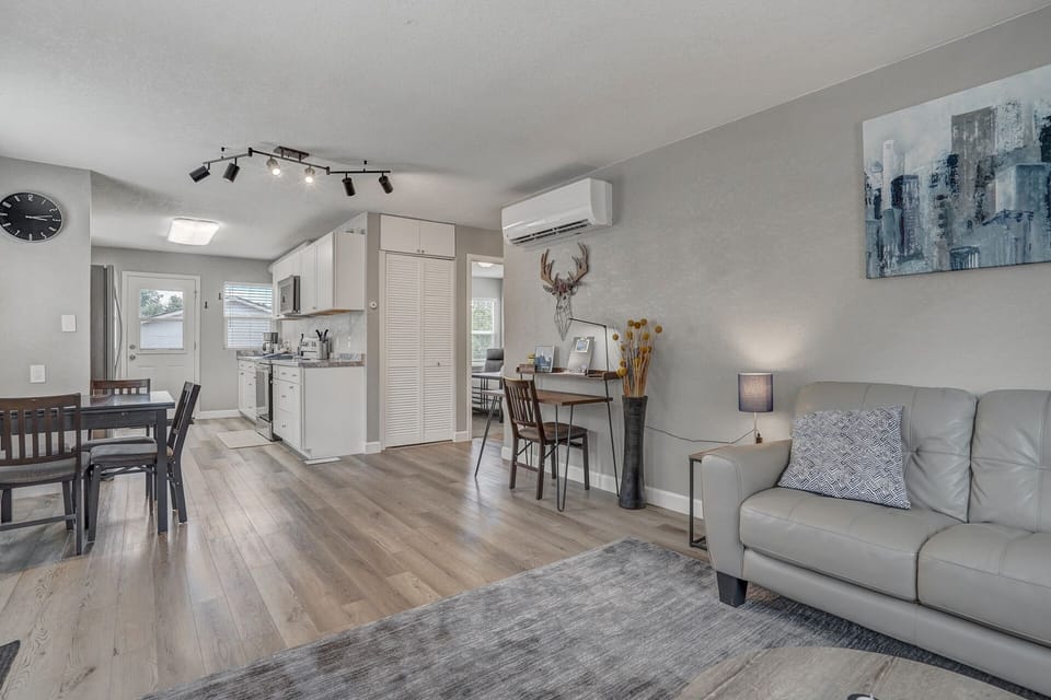 Cozy living room with a Smart TV - ​​​​​​​- Mini splits in home are currently replaced with window AC units