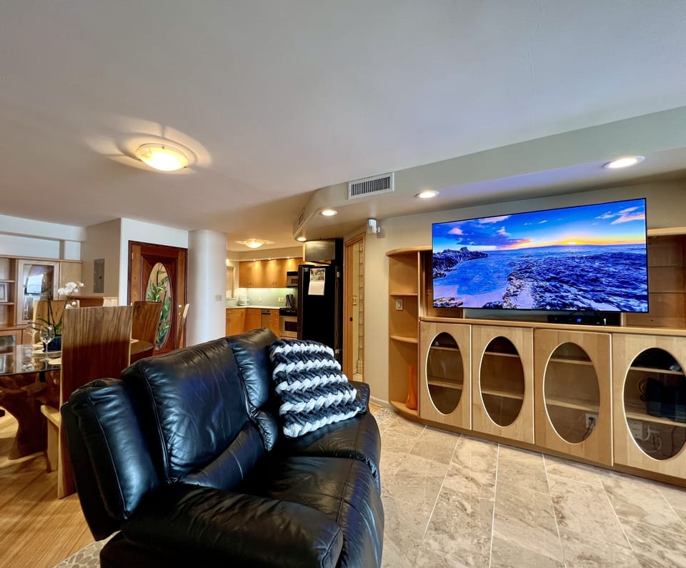 Large flat screen TV for your entertainment