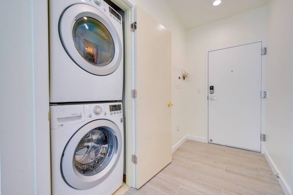 Modern washer and dryer will surely come in handy, especially during extended stays.