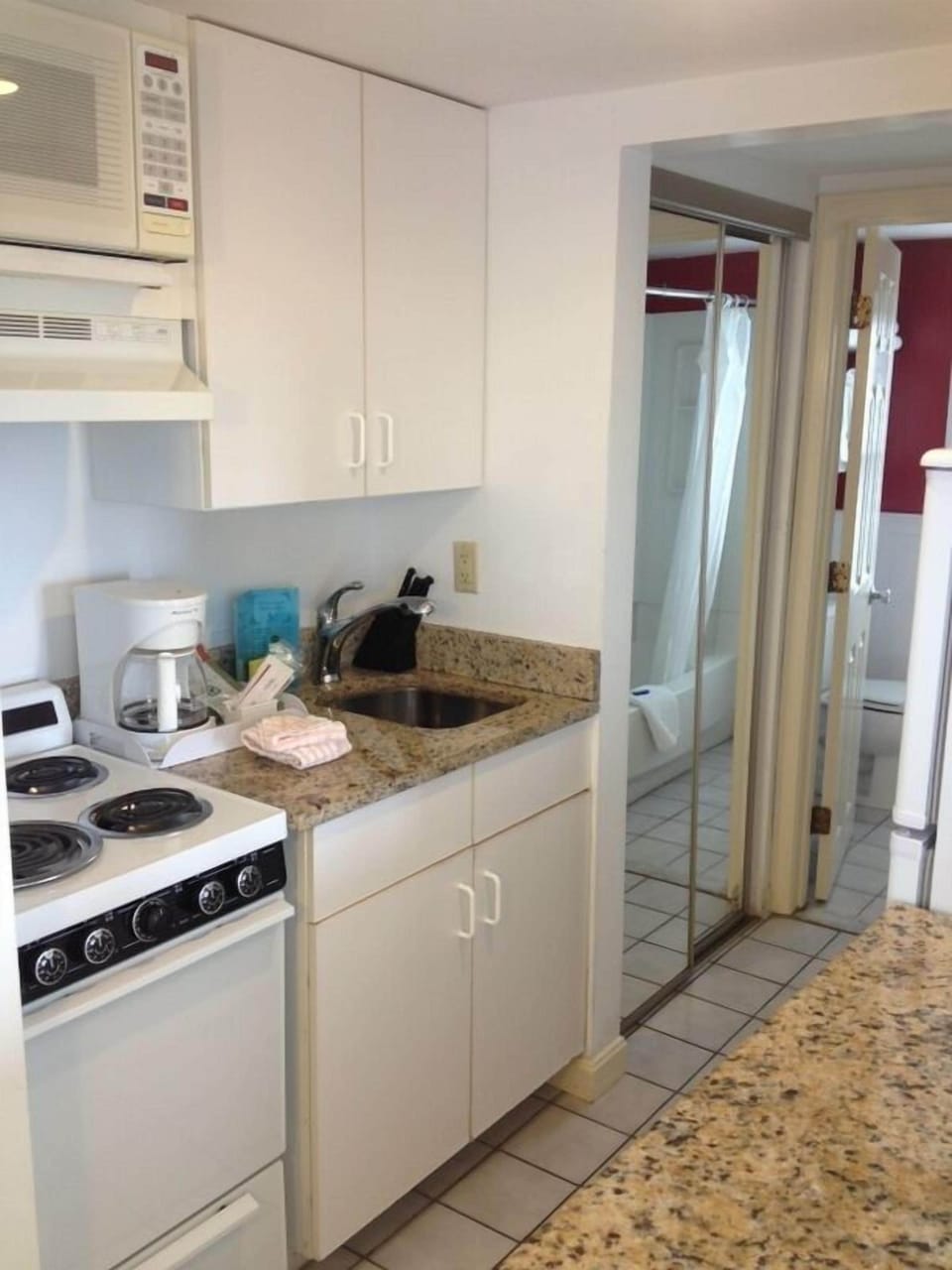 Microwave, coffee/tea maker