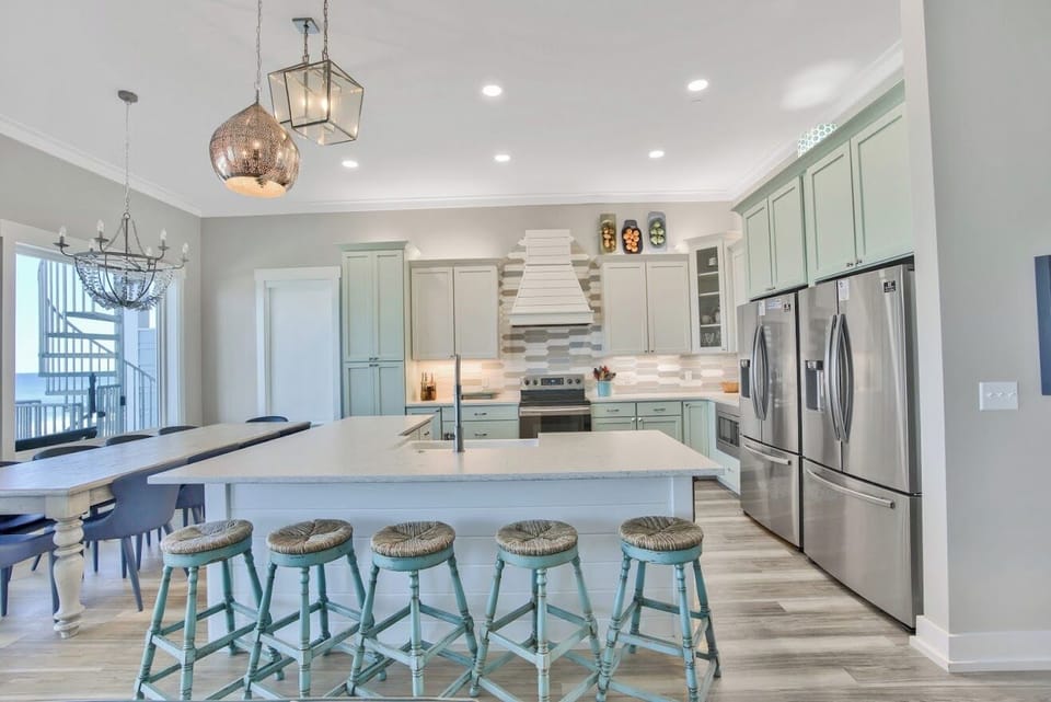 Fully Equipped Kitchen with Double Refrigerators