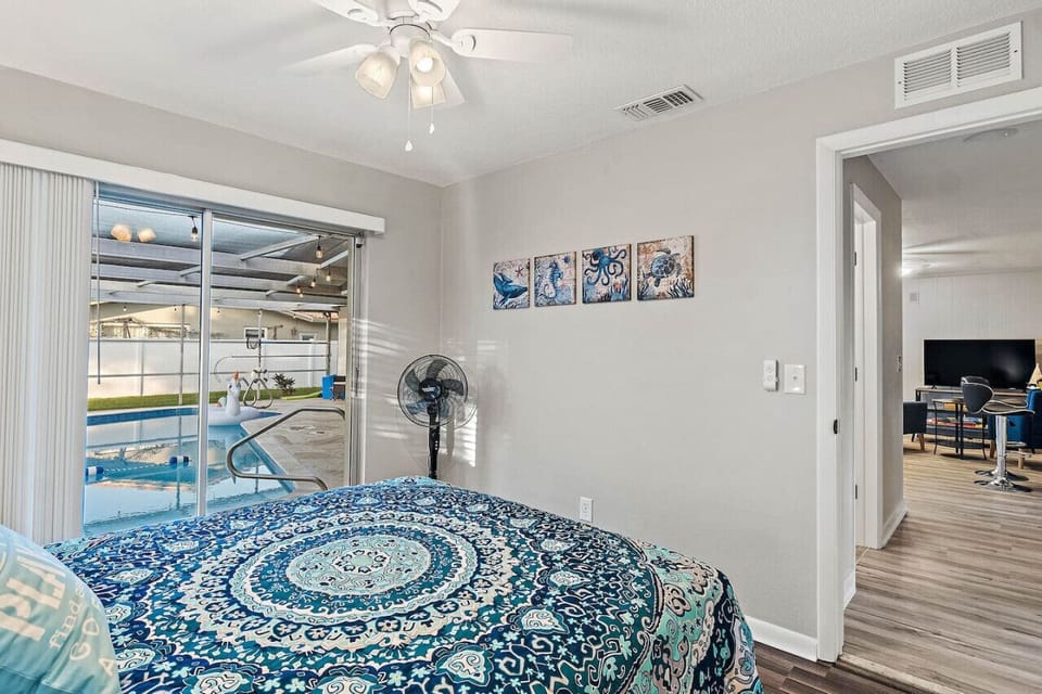 In bed #4 or 4 enjoy the view to the new heated pool