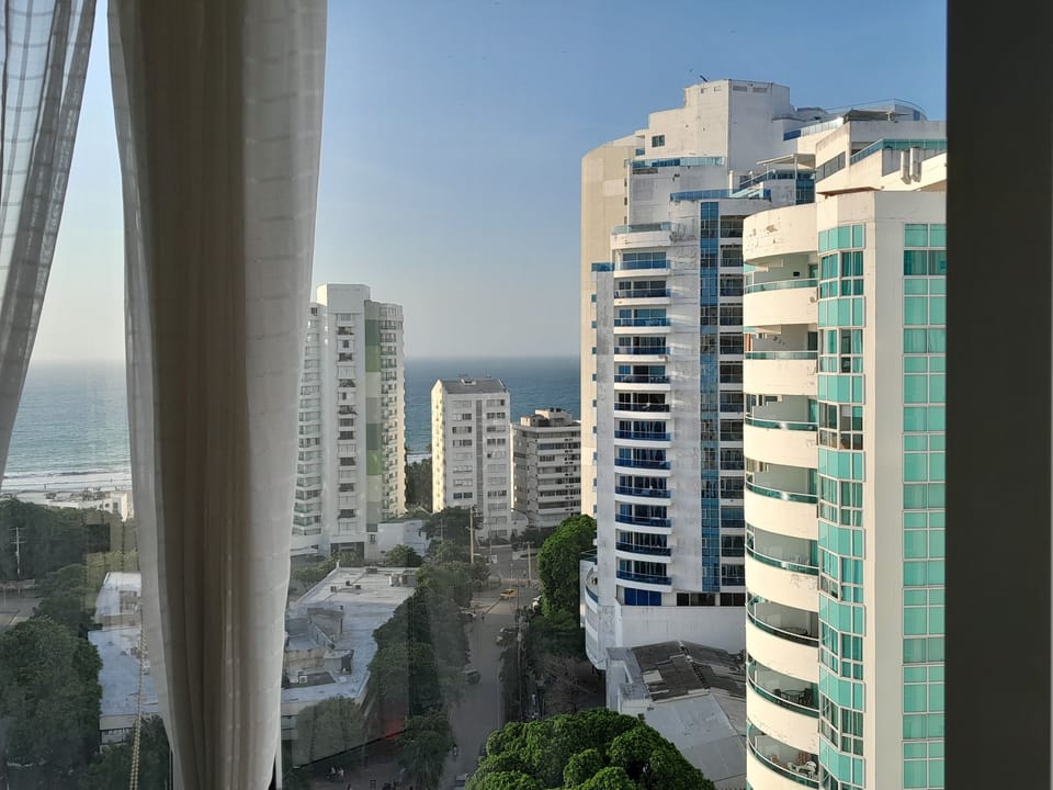 view front window neighborhood and ocean