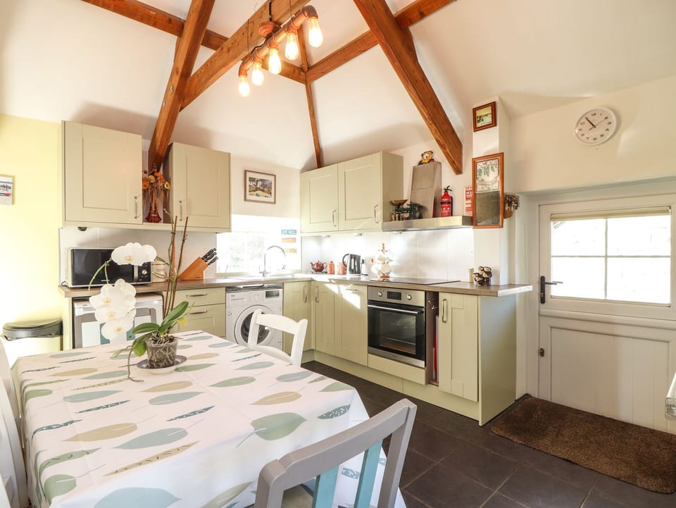 Fridge, dishwasher, electric kettle, toaster