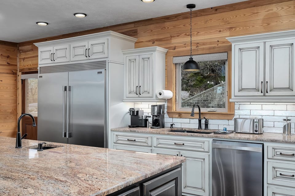 One of two large counter-depth refrigerators - upstairs kitchen 