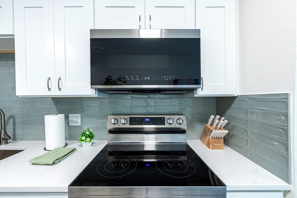 Full size Range and Built in Microwave