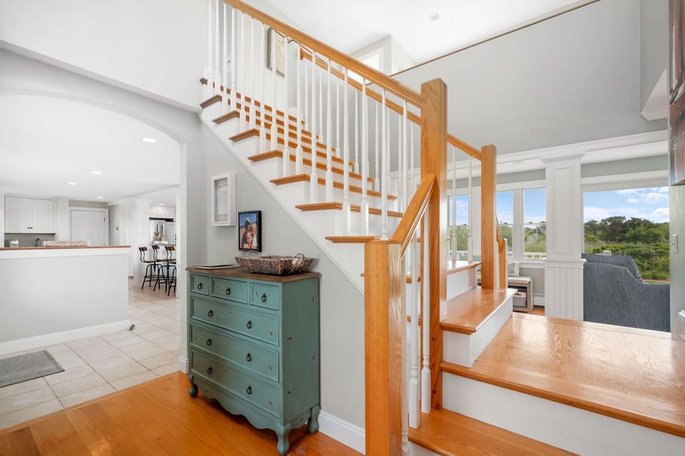 Staircase leading to the bedrooms