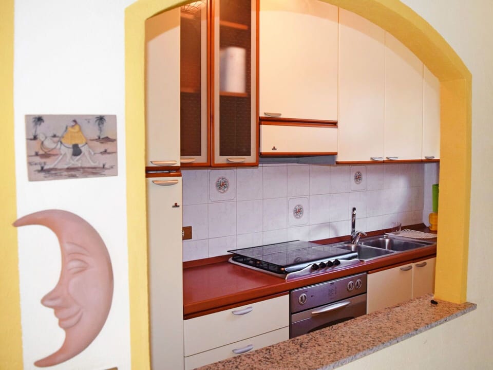 Cabinetry, Furniture, Countertop, Product, Kitchen Appliance, Wood, Building, Orange, Kitchen, Interior Design