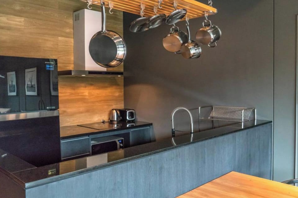 For a 1-bedroom apartment the kitchen is more than adequate for your needs; you will be surprised at the amount of amenities we supply for you. 