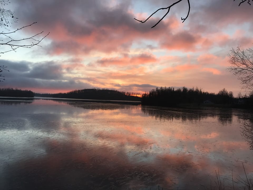 Evening view from the deck 