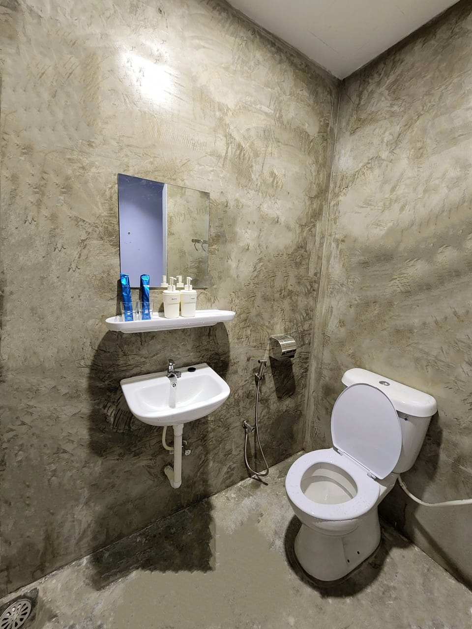 Shower, free toiletries, hair dryer, bidet