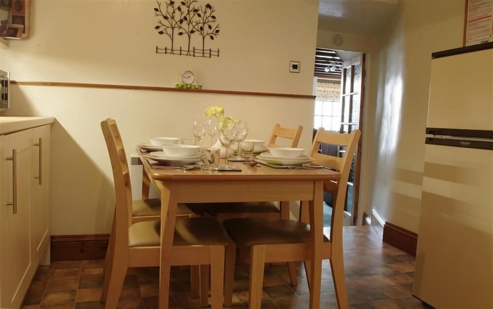 Well equipped kitchen at Jesmond Cottage in West Burton, Wensleydale in the Yorkshire Dales