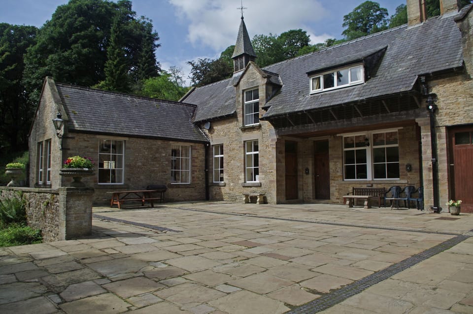 Entrance courtyard at The Rookery  in Bishopdale in the Yorkshire Dales