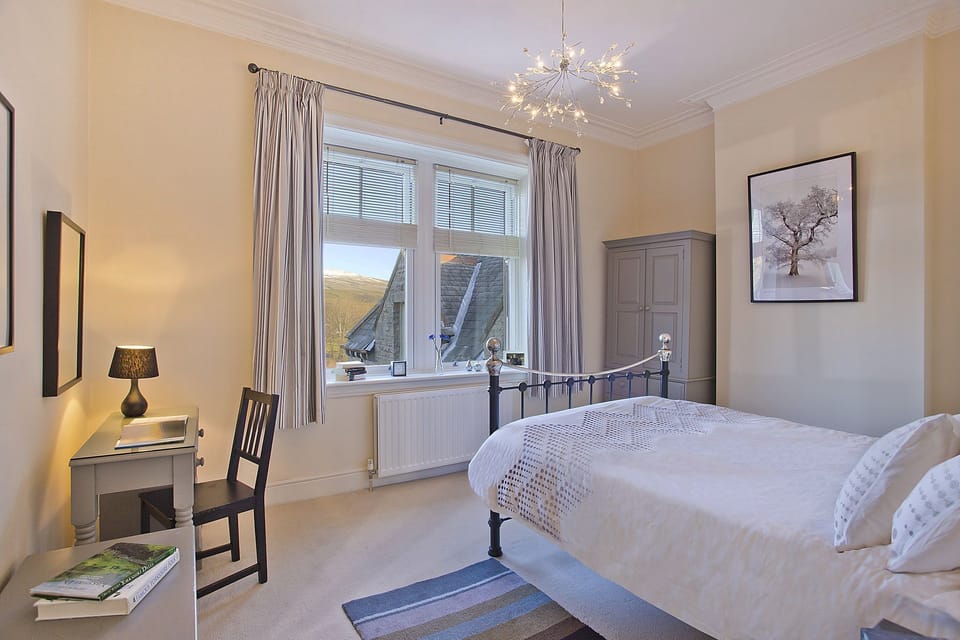 King size bedroom with wonderful views at Burnside View in Hawes, Wensleydale in the Yorkshire Dales