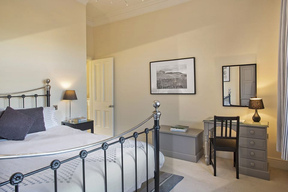 King size bedroom with wonderful views at Burnside View in Hawes, Wensleydale in the Yorkshire Dales