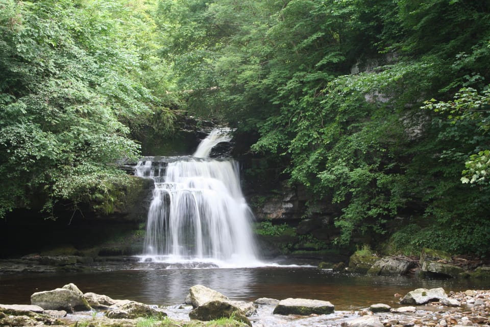 Cauldron Falls at West Burton in Wensleydale in the Yorkshire Dales
