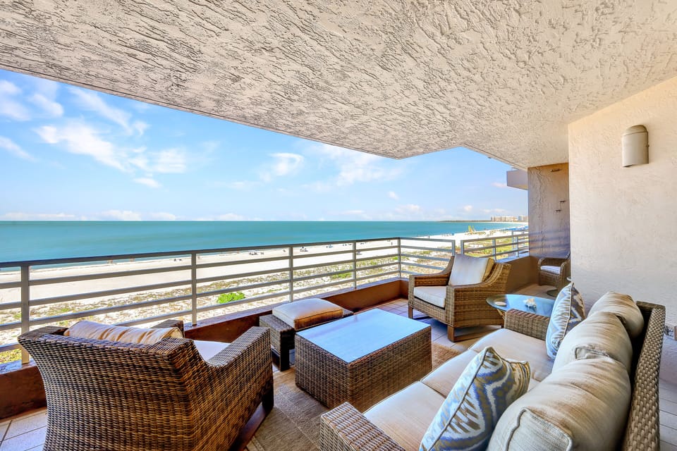 Comfortable and enjoyable seating on the balcony.