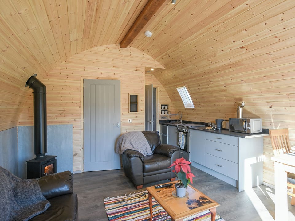 Open plan living space | Creyr Glas Pod - Y Gadlas, Penybontfawr, near Llanfyllin