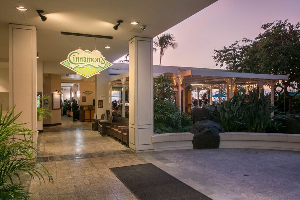 Soft sunset glow over the entryway setting a warm evening vibe.