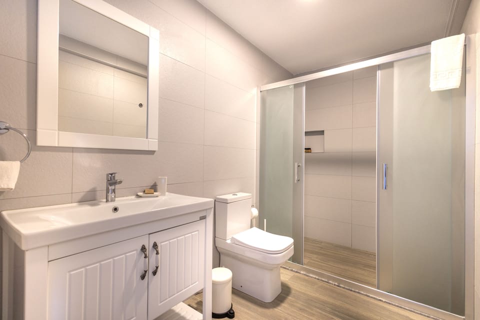 Standard Double Room | Bathroom | Combined shower/tub, rainfall showerhead, free toiletries, hair dryer