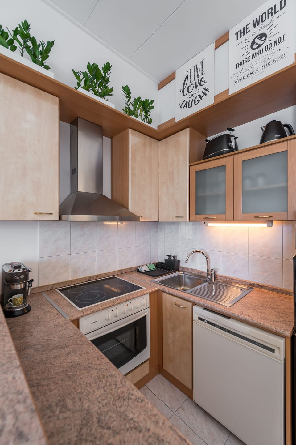 Apartment | Private kitchen | Full-size fridge, microwave, oven, stovetop