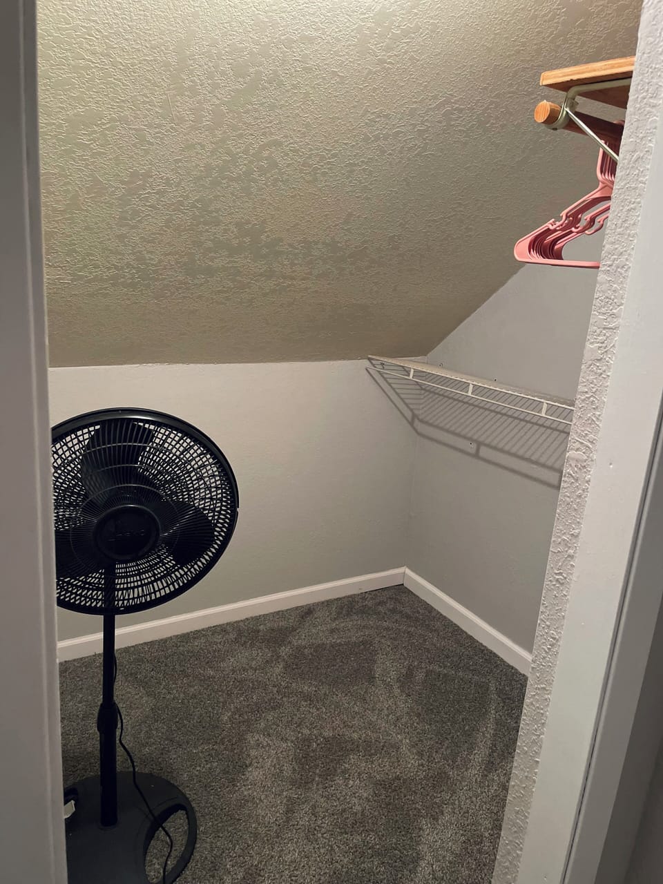 Closet of first bedroom.